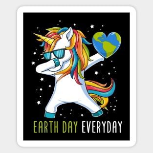 Dabbing Unicorn Earth Day Everyday Gift For Boys Kids Magnet